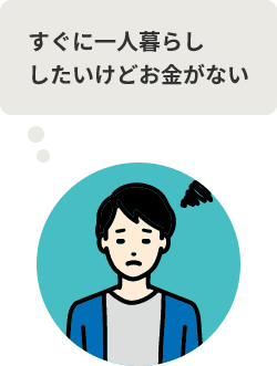 すぐに一人暮らししたいけどお金がない